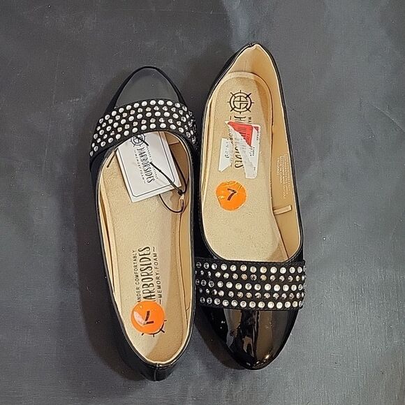 BRAND NEW HARBORSIDE RHINESTONES EMBELLISHMENTS SLIDES BALLET FLATS SHOE - Picture 6 of 12